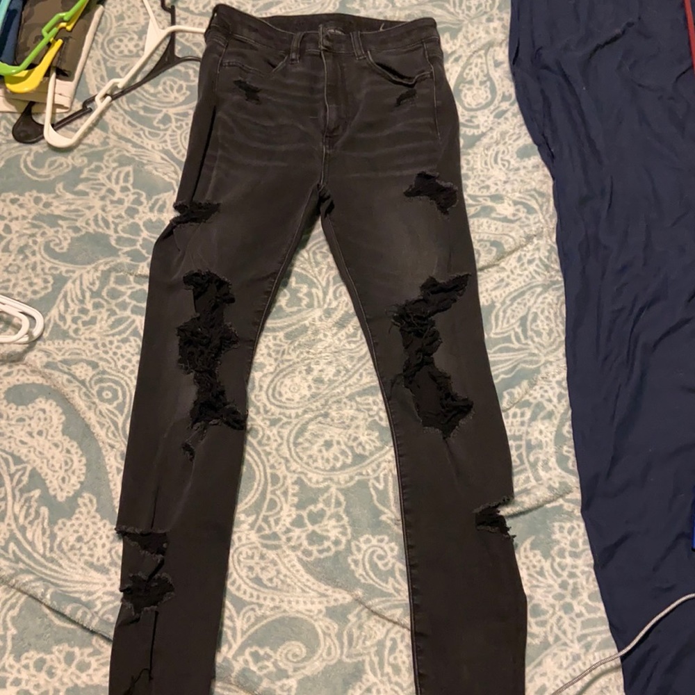 American eagle black skinny jeans
